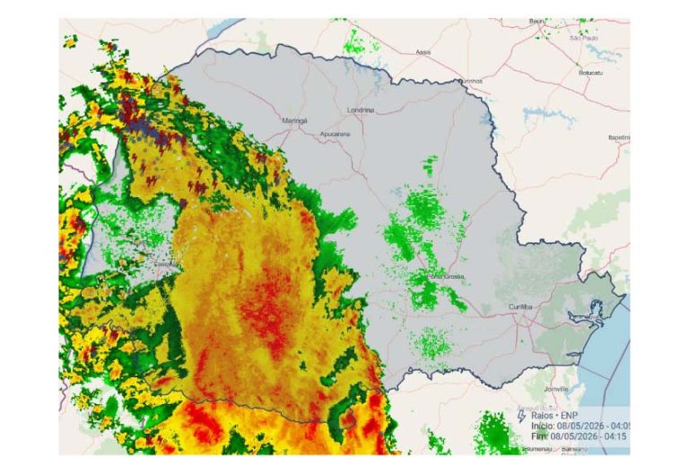 Vento, chuva e queda nas temperaturas: frente fria começa a atravessar o Paraná