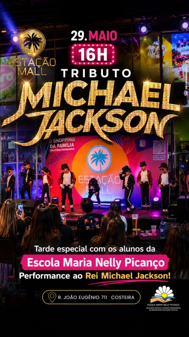 Shopping Estação Mall recebe apresentação gratuita de alunos em homenagem ao Rei do Pop nesta sexta-feira