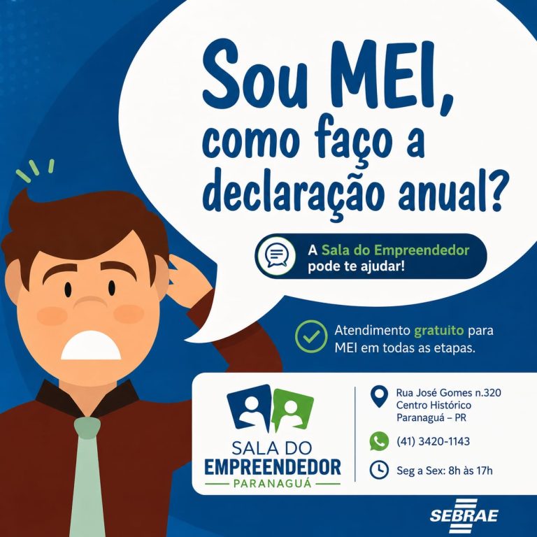 Prazo para Declaração Anual do MEI termina dia 29; Sala do Empreendedor de Paranaguá oferece auxílio gratuito