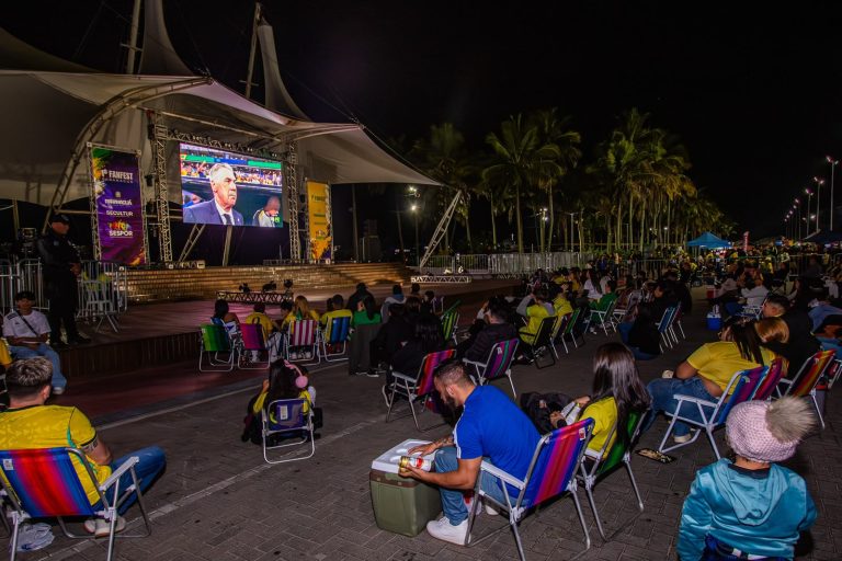 Praça de Eventos recebe terceira edição da Fan Fest para transmissão do jogo do Brasil nesta quarta-feira
