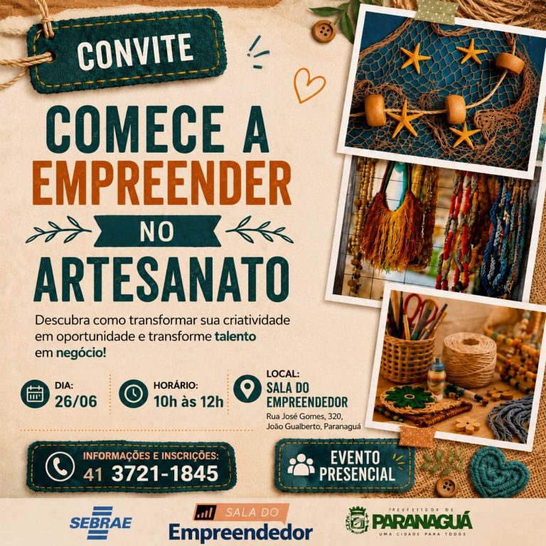 PARANAGUÁ PROMOVE EVENTO GRATUITO PARA CAPACITAR ARTESÃOS LOCAIS NO EMPREENDEDORISMO
